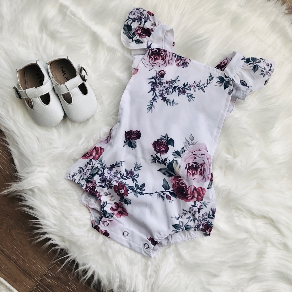 Floral baby romper